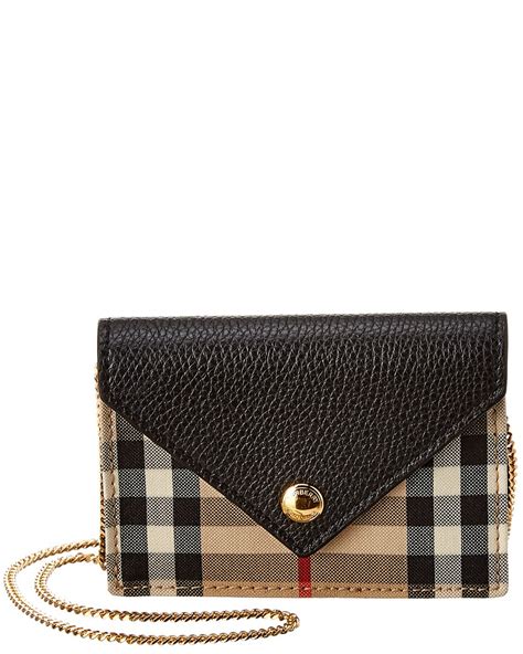 burberry vintage check leather card case|burberry card case wallets.